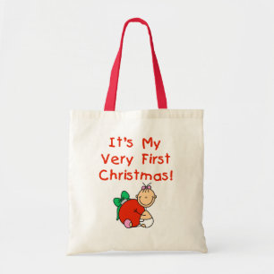 Girl Very First Christmas Tshirts and Gifts Tote Bag