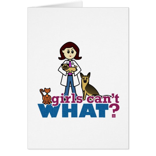 Girl Veterinarian Card