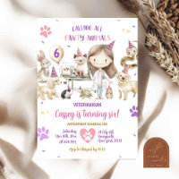 Girl Veterinary Animals Kids Birthday Party