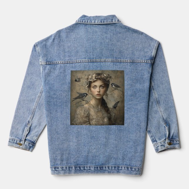 girl vintage denim jacket (Back)