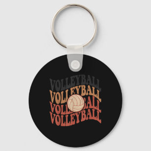 Girl Volleyball T Shirt Teen Women Mum Cute Groovy Key Ring