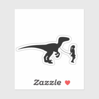 Girl Walking Her Pet Dinosaur Funny Gag Gift