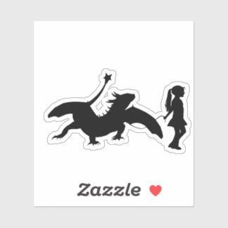Girl Walking Her Pet Dragon Funny Gag Gift