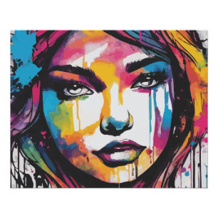 Girl Water Color Painting Poster