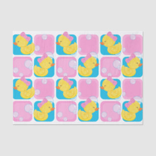 Girl Watercolor Rubber Ducky Tissue Paper