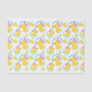 Girl Watercolor Rubber Ducky You're the One Party Tissue Paper