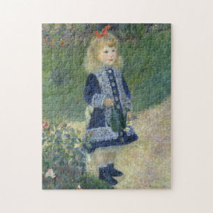 Girl Watering Can Renoir Impressionist Painting Jigsaw Puzzle