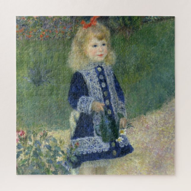 Girl Watering Can Renoir Impressionist Painting Jigsaw Puzzle (Vertical)