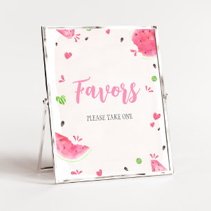 Girl Watermelon Baby Shower Favours Sign