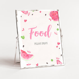 Girl Watermelon Baby Shower Favours Sign