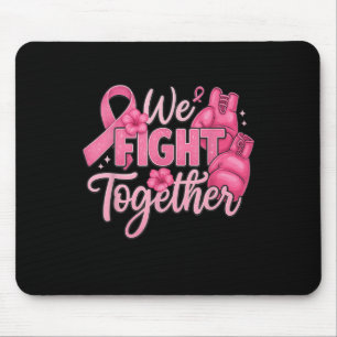 Girl We Fight Together Boxing Gloves Breast Cancer Mouse Mat