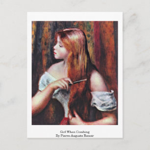 Girl When Combing, By Pierre-Auguste Renoir Postcard