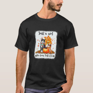 Girl Who Love Fall And Cats Pumpkin Cat Halloween T-Shirt