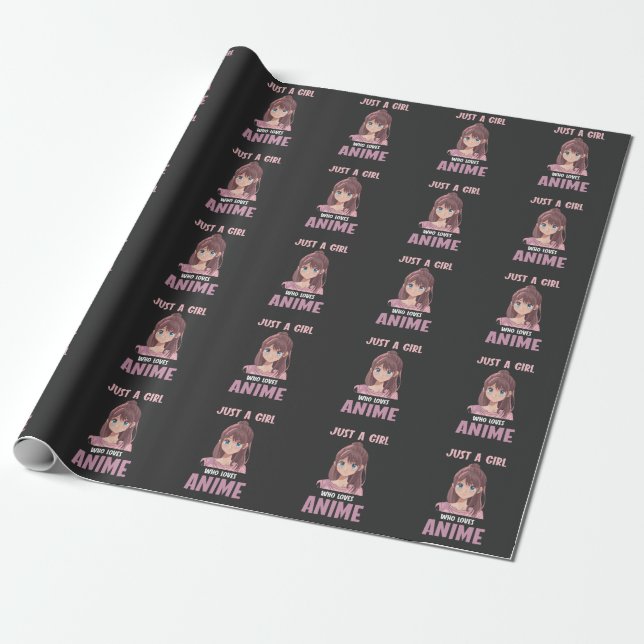 Girl Who Loves Anime lover Manga Cosplay Teen Wrapping Paper (Unrolled)