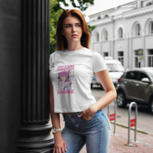 Girl Who Loves Anime Quote T-Shirt