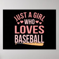 Girl Who Loves Baseball Sports Player Lover Coach