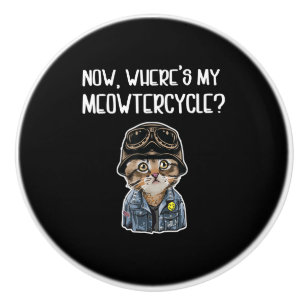Girl Who Loves Cats Gift For Motorcycle Lovers Ceramic Knob
