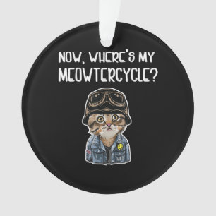 Girl Who Loves Cats Gift For Motorcycle Lovers Ornament