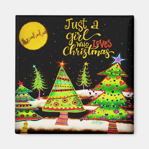 “Girl Who Loves Christmas” Inspirivity Magnet