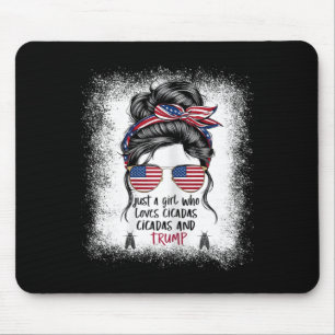 Girl Who Loves Cicadas Trump Girl 2024 Mouse Mat
