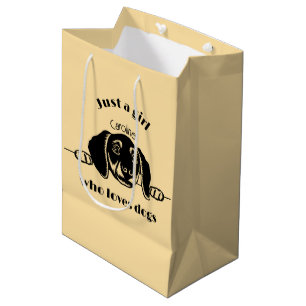 Girl Who Loves Dogs Design Gift Bag