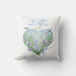 Girl Who Loves Dragonflies Cushion