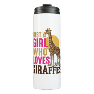 Girl Who Loves Giraffes Vintage Giraffe Shirt Desi Thermal Tumbler