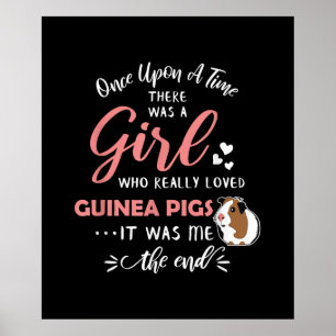 Girl Who Loves Guinea Pigs Funny Guinea Pig Lover Poster