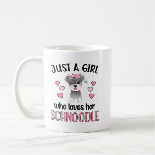 Girl Who Loves Her Schnoodle Mum 579 Coffee Mug