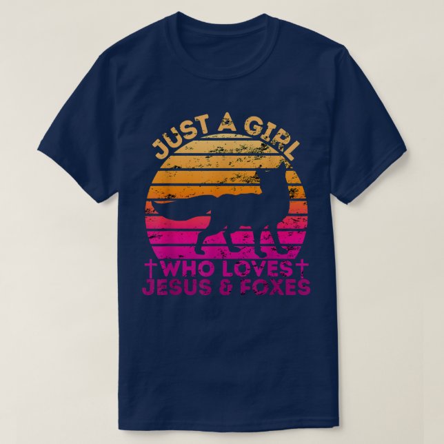 Girl Who Loves Jesus And FoesChristian Woman  T-Shirt (Design Front)