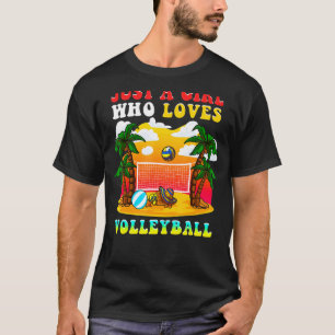 Girl Who Loves Volleyball Coach Beach Volleyball P T-Shirt