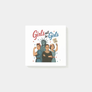 Girl Will Be Girl Feminism Equality Womens rights Post-it Notes