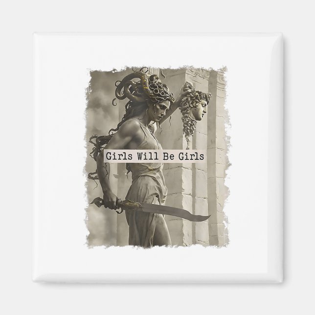 Girl Will Be Girls Medusa Tank Top_1  Magnet (Front)