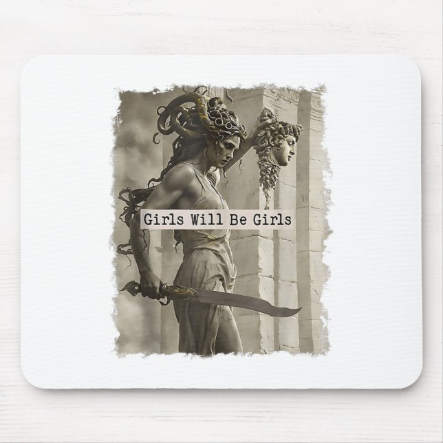 Girl Will Be Girls Medusa Tank Top_1  Mouse Mat (Front)