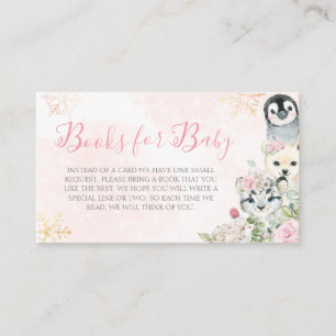 Girl Winter Arctic Animals Books for Baby Enclosure Card