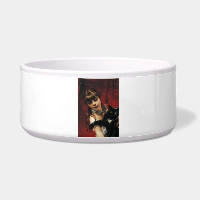 Girl With a Black Cat in Her Arms (Front)