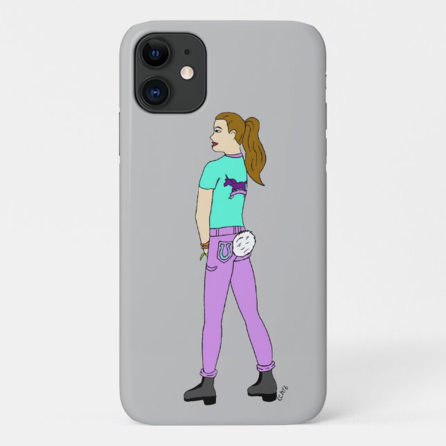 girl with a bunny tail   Case-Mate iPhone case (Back)