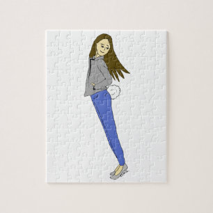 girl with a bunny tail jigsaw puzzle