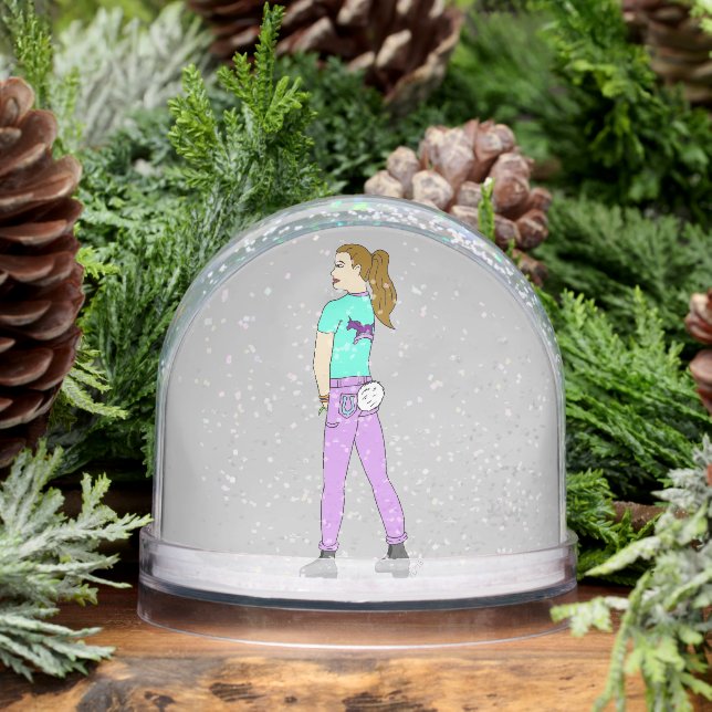 girl with a bunny tail   snowglobe (Winter)