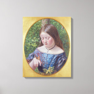 Girl with a Butterfly Canvas Print
