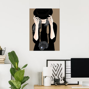 Girl with a Camera Wall Art