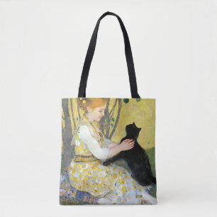 Girl with a Cat Tote