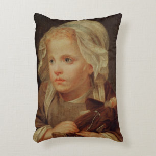 Girl with a Doll Decorative Cushion