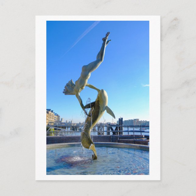 Girl with a Dolphin (1973) Tower Bridge London UK Postcard (Front)