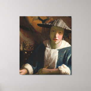 Girl with a Flute, Famous Painting Canvas Print