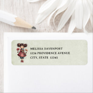 Girl with A Frog Doll Cute Whimsical