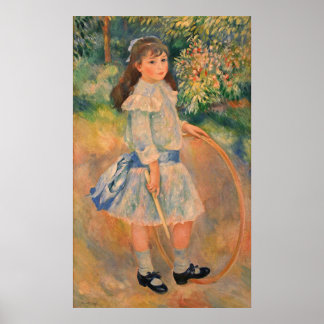 Girl with a Hoop Poster