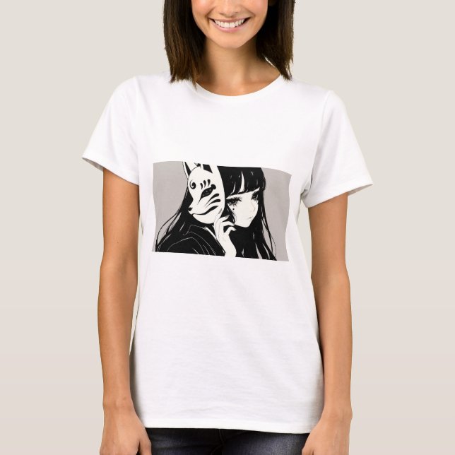 Girl With A Mask T Shirt (Front)