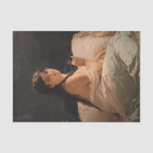 Girl with a Medallion (by Gerolamo Induno) Tissue Paper