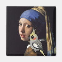 Girl with a Pearl Cockatiel
